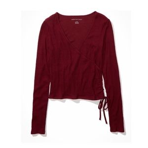 AE Plush Long Sleeve Wrap T-Shirt